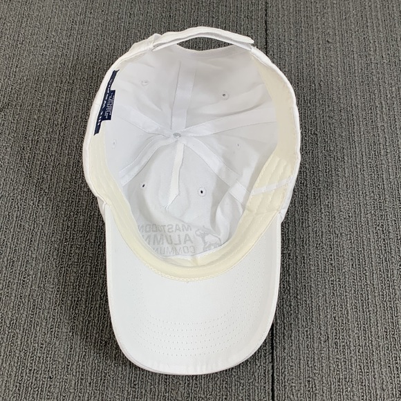 Mastodon Alumni Community Baseball Hat Unisex OSFA White Strapback Hit Wear - Picture 9 of 13